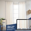 image:imageDriftAway Semi Sheer Scalloped Edge White Coastal Beach Window Curtains for Living Room Bedroom 2 Panels Rod Pocket Each Size 52 Inch by 72 Inch GrayLinen Navy