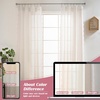 image:imageDriftAway Semi Sheer Scalloped Edge White Coastal Beach Window Curtains for Living Room Bedroom 2 Panels Rod Pocket Each Size 52 Inch by 72 Inch GrayLinen Pink