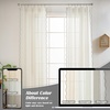 image:imageDriftAway Semi Sheer Scalloped Edge White Coastal Beach Window Curtains for Living Room Bedroom 2 Panels Rod Pocket Each Size 52 Inch by 72 Inch GrayLinen Gray