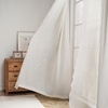 image:imageDriftAway Semi Sheer Scalloped Edge White Coastal Beach Window Curtains for Living Room Bedroom 2 Panels Rod Pocket Each Size 52 Inch by 72 Inch GrayLinen Pink