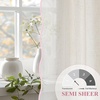 image:imageDriftAway Semi Sheer Scalloped Edge White Coastal Beach Window Curtains for Living Room Bedroom 2 Panels Rod Pocket Each Size 52 Inch by 72 Inch GrayLinen Pink