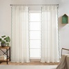 image:imageDriftAway Semi Sheer Scalloped Edge White Coastal Beach Window Curtains for Living Room Bedroom 2 Panels Rod Pocket Each Size 52 Inch by 72 Inch GrayLinen Loden Green