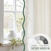 image:imageDriftAway Semi Sheer Scalloped Edge White Coastal Beach Window Curtains for Living Room Bedroom 2 Panels Rod Pocket Each Size 52 Inch by 72 Inch GrayLinen Loden Green
