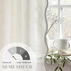 image:imageDriftAway Semi Sheer Scalloped Edge White Coastal Beach Window Curtains for Living Room Bedroom 2 Panels Rod Pocket Each Size 52 Inch by 72 Inch GrayLinen Gray