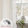 image:imageDriftAway Semi Sheer Scalloped Edge White Coastal Beach Window Curtains for Living Room Bedroom 2 Panels Rod Pocket Each Size 52 Inch by 72 Inch GrayLinen Pink