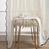 image:imageDriftAway Semi Sheer Scalloped Edge White Coastal Beach Window Curtains for Living Room Bedroom 2 Panels Rod Pocket Each Size 52 Inch by 72 Inch GrayLinen Navy