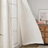 image:imageDriftAway Semi Sheer Scalloped Edge White Coastal Beach Window Curtains for Living Room Bedroom 2 Panels Rod Pocket Each Size 52 Inch by 72 Inch GrayLinen Gray
