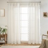 image:imageDriftAway Semi Sheer Scalloped Edge White Coastal Beach Window Curtains for Living Room Bedroom 2 Panels Rod Pocket Each Size 52 Inch by 72 Inch GrayLinen Gray