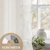 image:imageDriftAway Semi Sheer Scalloped Edge White Coastal Beach Window Curtains for Living Room Bedroom 2 Panels Rod Pocket Each Size 52 Inch by 72 Inch GrayLinen Taupe