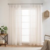 image:imageDriftAway Semi Sheer Scalloped Edge White Coastal Beach Window Curtains for Living Room Bedroom 2 Panels Rod Pocket Each Size 52 Inch by 72 Inch GrayLinen Pink