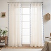 image:imageDriftAway Semi Sheer Scalloped Edge White Coastal Beach Window Curtains for Living Room Bedroom 2 Panels Rod Pocket Each Size 52 Inch by 72 Inch GrayLinen Navy