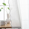 image:imageDriftAway Semi Sheer Scalloped Edge White Coastal Beach Window Curtains for Living Room Bedroom 2 Panels Rod Pocket Each Size 52 Inch by 72 Inch GrayWhite Gray