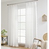 image:imageDriftAway Semi Sheer Scalloped Edge White Coastal Beach Window Curtains for Living Room Bedroom 2 Panels Rod Pocket Each Size 52 Inch by 72 Inch GrayWhite Gray