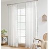 image:imageDriftAway Semi Sheer Scalloped Edge White Coastal Beach Window Curtains for Living Room Bedroom 2 Panels Rod Pocket Each Size 52 Inch by 72 Inch GrayWhite Loden Green
