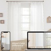 image:imageDriftAway Semi Sheer Scalloped Edge White Coastal Beach Window Curtains for Living Room Bedroom 2 Panels Rod Pocket Each Size 52 Inch by 72 Inch GrayWhite Taupe