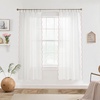 image:imageDriftAway Semi Sheer Scalloped Edge White Coastal Beach Window Curtains for Living Room Bedroom 2 Panels Rod Pocket Each Size 52 Inch by 72 Inch GrayWhite Pink