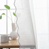 image:imageDriftAway Semi Sheer Scalloped Edge White Coastal Beach Window Curtains for Living Room Bedroom 2 Panels Rod Pocket Each Size 52 Inch by 72 Inch GrayWhite Gray
