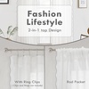 image:imageDriftAway Semi Sheer Scalloped Edge White Coastal Beach Window Curtains for Living Room Bedroom 2 Panels Rod Pocket Each Size 52 Inch by 72 Inch GrayWhite Gray