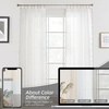 image:imageDriftAway Semi Sheer Scalloped Edge White Coastal Beach Window Curtains for Living Room Bedroom 2 Panels Rod Pocket Each Size 52 Inch by 72 Inch GrayWhite Gray
