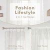 image:imageDriftAway Semi Sheer Scalloped Edge White Coastal Beach Window Curtains for Living Room Bedroom 2 Panels Rod Pocket Each Size 52 Inch by 72 Inch GrayWhite Taupe