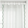 image:imageDriftAway Semi Sheer Scalloped Edge White Coastal Beach Window Curtains for Living Room Bedroom 2 Panels Rod Pocket Each Size 52 Inch by 72 Inch GrayWhite Loden Green