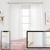 image:imageDriftAway Semi Sheer Scalloped Edge White Coastal Beach Window Curtains for Living Room Bedroom 2 Panels Rod Pocket Each Size 52 Inch by 72 Inch GrayWhite Pink