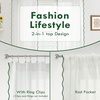 image:imageDriftAway Semi Sheer Scalloped Edge White Coastal Beach Window Curtains for Living Room Bedroom 2 Panels Rod Pocket Each Size 52 Inch by 72 Inch GrayWhite Loden Green