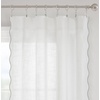 image:imageDriftAway Semi Sheer Scalloped Edge White Coastal Beach Window Curtains for Living Room Bedroom 2 Panels Rod Pocket Each Size 52 Inch by 72 Inch GrayWhite Gray