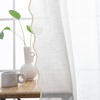 image:imageDriftAway Semi Sheer Scalloped Edge White Coastal Beach Window Curtains for Living Room Bedroom 2 Panels Rod Pocket Each Size 52 Inch by 72 Inch GrayWhite Taupe
