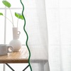 image:imageDriftAway Semi Sheer Scalloped Edge White Coastal Beach Window Curtains for Living Room Bedroom 2 Panels Rod Pocket Each Size 52 Inch by 72 Inch GrayWhite Loden Green