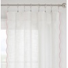 image:imageDriftAway Semi Sheer Scalloped Edge White Coastal Beach Window Curtains for Living Room Bedroom 2 Panels Rod Pocket Each Size 52 Inch by 72 Inch GrayWhite Pink