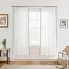 image:imageDriftAway Semi Sheer Scalloped Edge White Coastal Beach Window Curtains for Living Room Bedroom 2 Panels Rod Pocket Each Size 52 Inch by 72 Inch GrayWhite Loden Green