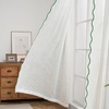 image:imageDriftAway Semi Sheer Scalloped Edge White Coastal Beach Window Curtains for Living Room Bedroom 2 Panels Rod Pocket Each Size 52 Inch by 72 Inch GrayWhite Loden Green