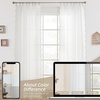 image:imageDriftAway Semi Sheer Scalloped Edge White Coastal Beach Window Curtains for Living Room Bedroom 2 Panels Rod Pocket Each Size 52 Inch by 72 Inch GrayWhite Taupe