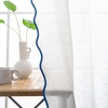 image:imageDriftAway Semi Sheer Scalloped Edge White Coastal Beach Window Curtains for Living Room Bedroom 2 Panels Rod Pocket Each Size 52 Inch by 72 Inch GrayWhite Navy