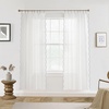 image:imageDriftAway Semi Sheer Scalloped Edge White Coastal Beach Window Curtains for Living Room Bedroom 2 Panels Rod Pocket Each Size 52 Inch by 72 Inch GrayWhite Gray