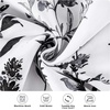 image:imageDriftAway Sylvia Floral Botanical Herbs Watercolor Printed Pattern Lined Blackout Thermal Insulated Window Curtain Valance Rod Pocket Single 52 Inch by 14 Inch Plus 2 Inch Header MultiBlack White