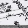 image:imageDriftAway Sylvia Floral Botanical Herbs Watercolor Printed Pattern Lined Blackout Thermal Insulated Window Curtain Valance Rod Pocket Single 52 Inch by 14 Inch Plus 2 Inch Header MultiBlack White