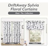 image:imageDriftAway Sylvia Floral Botanical Herbs Watercolor Printed Pattern Lined Blackout Thermal Insulated Window Curtain Valance Rod Pocket Single 52 Inch by 14 Inch Plus 2 Inch Header MultiBlack White