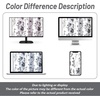 image:imageDriftAway Sylvia Floral Botanical Herbs Watercolor Printed Pattern Lined Blackout Thermal Insulated Window Curtain Valance Rod Pocket Single 52 Inch by 14 Inch Plus 2 Inch Header MultiBlack White