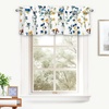 image:imageDriftAway Sylvia Floral Botanical Herbs Watercolor Printed Pattern Lined Blackout Thermal Insulated Window Curtain Valance Rod Pocket Single 52 Inch by 14 Inch Plus 2 Inch Header MultiMulti Color