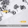 image:imageDriftAway Sylvia Floral Botanical Herbs Watercolor Printed Pattern Lined Blackout Thermal Insulated Window Curtain Valance Rod Pocket Single 52 Inch by 14 Inch Plus 2 Inch Header MultiBlack White
