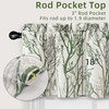 image:imageDriftAway Tree Branch Linen Lined Valance Double Layer Thermal Insulated Room Darkening Blackout Valances 3 Inch Rod Pocket Short Window Valance for Living Room Bathroom 52 Inch by 14 Inch BlueLoden Green