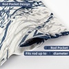 image:imageDriftAway Tree Branch Linen Lined Valance Double Layer Thermal Insulated Room Darkening Blackout Valances 3 Inch Rod Pocket Short Window Valance for Living Room Bathroom 52 Inch by 14 Inch BlueBlue
