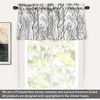 image:imageDriftAway Tree Branch Linen Lined Valance Double Layer Thermal Insulated Room Darkening Blackout Valances 3 Inch Rod Pocket Short Window Valance for Living Room Bathroom 52 Inch by 14 Inch BlueGrey