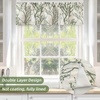 image:imageDriftAway Tree Branch Linen Lined Valance Double Layer Thermal Insulated Room Darkening Blackout Valances 3 Inch Rod Pocket Short Window Valance for Living Room Bathroom 52 Inch by 14 Inch BlueLoden Green