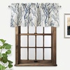 image:imageDriftAway Tree Branch Linen Lined Valance Double Layer Thermal Insulated Room Darkening Blackout Valances 3 Inch Rod Pocket Short Window Valance for Living Room Bathroom 52 Inch by 14 Inch BlueBlue