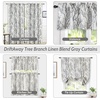 image:imageDriftAway Tree Branch Linen Lined Valance Double Layer Thermal Insulated Room Darkening Blackout Valances 3 Inch Rod Pocket Short Window Valance for Living Room Bathroom 52 Inch by 14 Inch BlueGrey