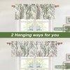 image:imageDriftAway Tree Branch Linen Lined Valance Double Layer Thermal Insulated Room Darkening Blackout Valances 3 Inch Rod Pocket Short Window Valance for Living Room Bathroom 52 Inch by 14 Inch BlueLoden Green