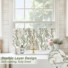image:imageDriftAway Tree Branch Linen Lined Valance Double Layer Thermal Insulated Room Darkening Blackout Valances 3 Inch Rod Pocket Short Window Valance for Living Room Bathroom 52 Inch by 14 Inch BlueLoden Green